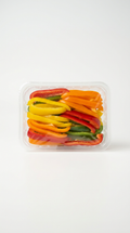 Sliced Tricolor Bell Peppers Clear Pack