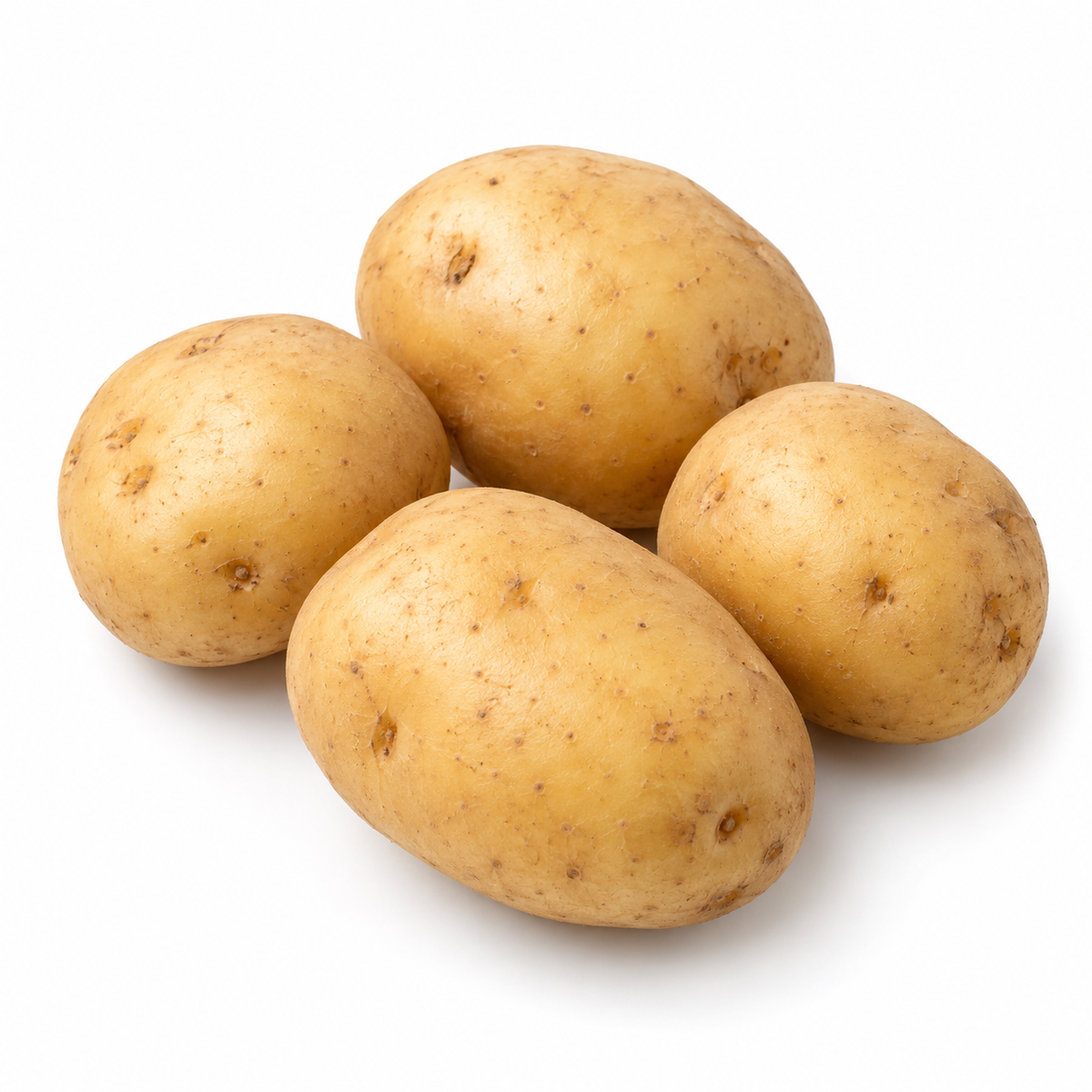 ಆಲೂಗಡ್ಡೆ — ಬಿಳಿ ಹಿನ್ನೆಲೆಯ AI ಉದಾಹರಣೆ ಚಿತ್ರ